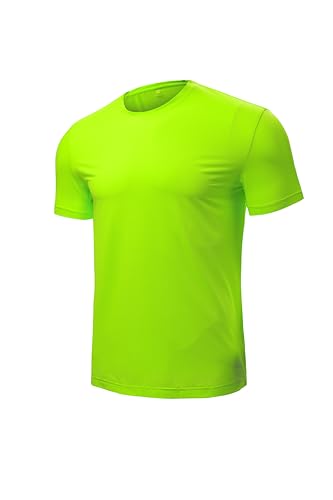 Men’s Short Sleeve Quick Dry Moisture Wicking Active Crew Neck T Shirt - Athletic Running Gym Workout Tee Tops