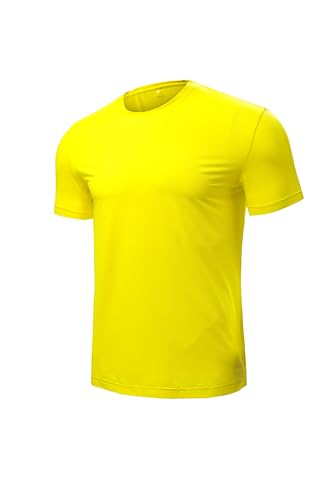 Men’s Short Sleeve Quick Dry Moisture Wicking Active Crew Neck T Shirt - Athletic Running Gym Workout Tee Tops