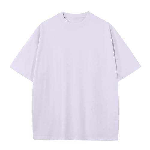 Mens Oversized T-Shirts Fashion Loose Fit Crewneck Tshirt Streetwear Heavyweight Short Sleeve Gym Workout Tops