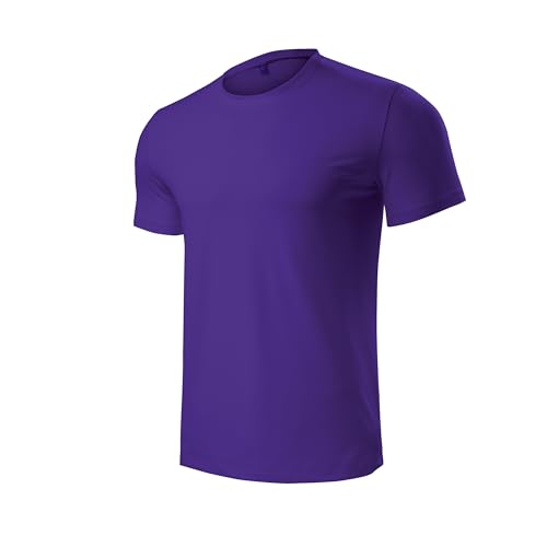Men’s Short Sleeve Quick Dry Moisture Wicking Active Crew Neck T Shirt - Athletic Running Gym Workout Tee Tops