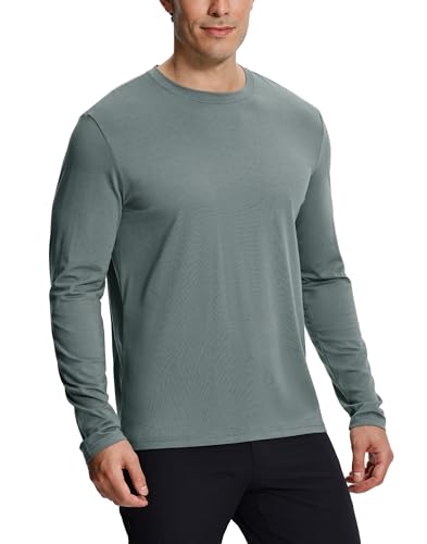 Pioneer Camp Mens Bamboo Viscose T Shirt Ultra Soft Plain Tshirts for Men Cooling Crew Neck Casual Basic Tee Shirt Undershirt