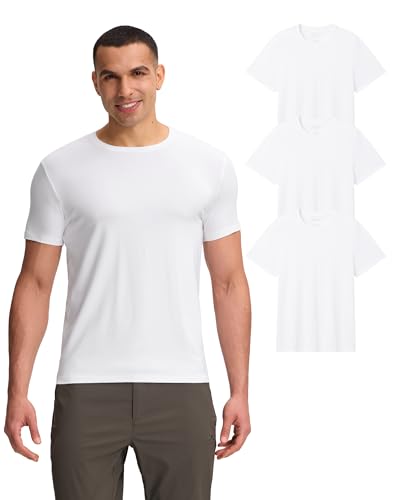 Pioneer Camp Mens Bamboo Viscose T Shirt Ultra Soft Plain Tshirts for Men Cooling Crew Neck Casual Basic Tee Shirt Undershirt