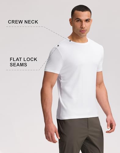 Pioneer Camp Mens Bamboo Viscose T Shirt Ultra Soft Plain Tshirts for Men Cooling Crew Neck Casual Basic Tee Shirt Undershirt