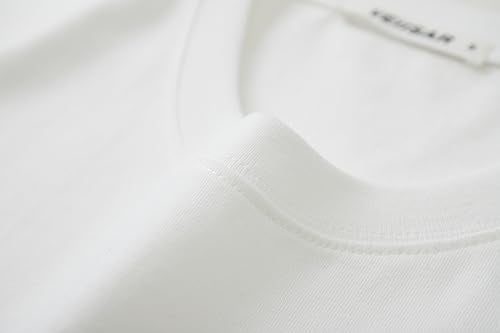 VEIISAR Men's Heavy Weight Crew Neck T-Shirt Mens Premium Cotton Tee - Pre Shrunk S-3XL