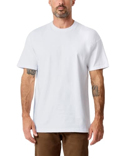 INTO THE AM Mens T Shirts Soft Cotton Blend Crew Neck Tee S - 4XL Athletic Fit Plain Casual T-Shirt for Men
