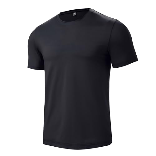 100% Cotton Men's Plain Short Sleeve Crew Neck T-Shirt, Regular Fit Casual T Shirt Tops, Basic Tees, Tshirt