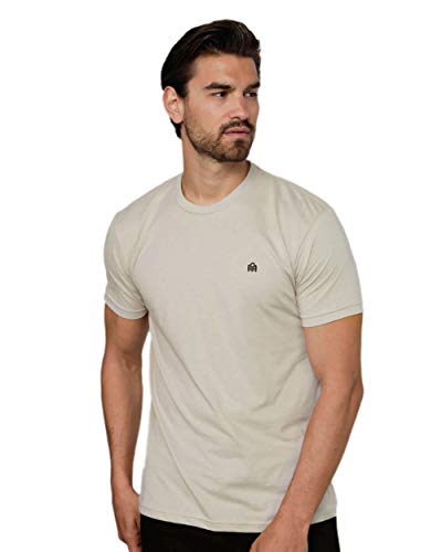INTO THE AM Mens T Shirts Soft Cotton Blend Crew Neck Tee S - 4XL Athletic Fit Plain Casual T-Shirt for Men