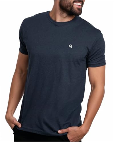 INTO THE AM Mens T Shirts Soft Cotton Blend Crew Neck Tee S - 4XL Athletic Fit Plain Casual T-Shirt for Men