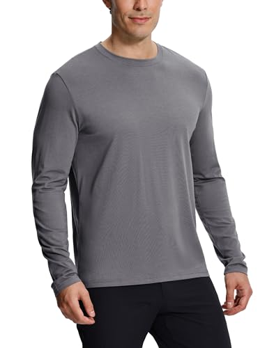 Pioneer Camp Mens Bamboo Viscose T Shirt Ultra Soft Plain Tshirts for Men Cooling Crew Neck Casual Basic Tee Shirt Undershirt