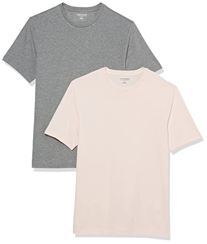 Amazon Essentials Men's Short-Sleeve Crewneck T-Shirt, Pack of 2