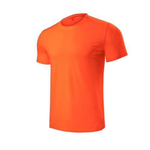 Men’s Short Sleeve Quick Dry Moisture Wicking Active Crew Neck T Shirt - Athletic Running Gym Workout Tee Tops