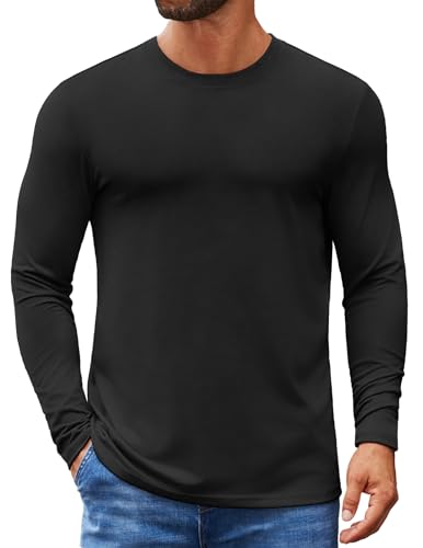 EKLENTSON Men's Cotton Crewneck T-Shirts Short Sleeve Plain Tee Moisture Wicking Casual Tshirts Solid Color