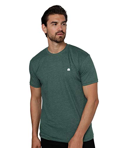 INTO THE AM Mens T Shirts Soft Cotton Blend Crew Neck Tee S - 4XL Athletic Fit Plain Casual T-Shirt for Men