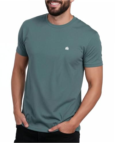 INTO THE AM Mens T Shirts Soft Cotton Blend Crew Neck Tee S - 4XL Athletic Fit Plain Casual T-Shirt for Men