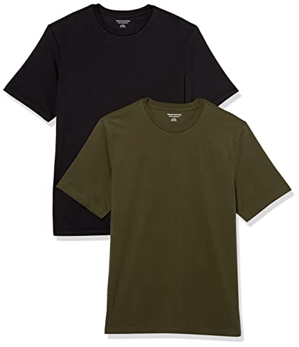 Amazon Essentials Men's Short-Sleeve Crewneck T-Shirt, Pack of 2