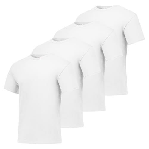 Hanes Men's T-Shirt Pack - 4-Pack - Essential-T Crewneck Cotton T-Shirts - Everyday Men's Tees - Big & Tall Available