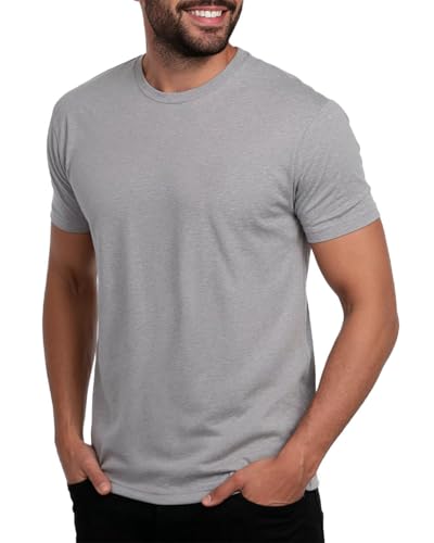 INTO THE AM Mens T Shirts Soft Cotton Blend Crew Neck Tee S - 4XL Athletic Fit Plain Casual T-Shirt for Men