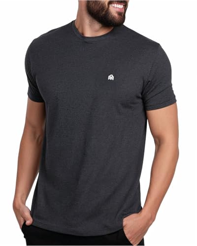 INTO THE AM Mens T Shirts Soft Cotton Blend Crew Neck Tee S - 4XL Athletic Fit Plain Casual T-Shirt for Men