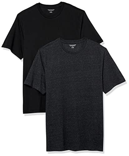 Amazon Essentials Men's Short-Sleeve Crewneck T-Shirt, Pack of 2