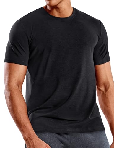 BAMBOO COOL Mens Undershirts Pack, Soft T Shirts for Men, Moisture Wicking Tees, Stretchy Breathable Crew Neck Inner Shirt
