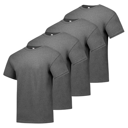 Hanes Men's T-Shirt Pack - 4-Pack - Essential-T Crewneck Cotton T-Shirts - Everyday Men's Tees - Big & Tall Available