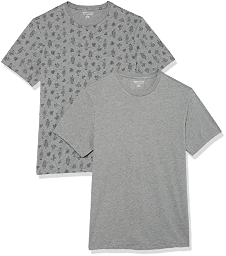 Amazon Essentials Men's Short-Sleeve Crewneck T-Shirt, Pack of 2