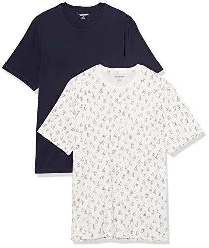 Amazon Essentials Men's Short-Sleeve Crewneck T-Shirt, Pack of 2