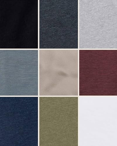 INTO THE AM Mens T Shirts Soft Cotton Blend Crew Neck Tee S - 4XL Athletic Fit Plain Casual T-Shirt for Men