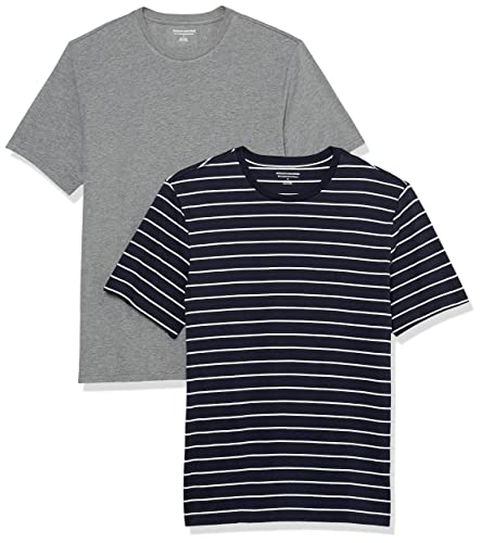 Amazon Essentials Men's Short-Sleeve Crewneck T-Shirt, Pack of 2