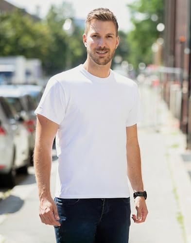 Pioneer Camp Mens Bamboo Viscose T Shirt Ultra Soft Plain Tshirts for Men Cooling Crew Neck Casual Basic Tee Shirt Undershirt