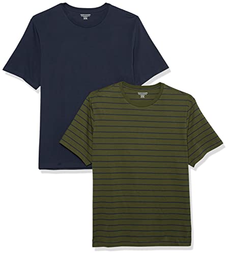 Amazon Essentials Men's Short-Sleeve Crewneck T-Shirt, Pack of 2
