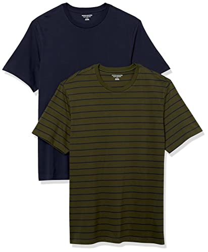 Amazon Essentials Men's Short-Sleeve Crewneck T-Shirt, Pack of 2