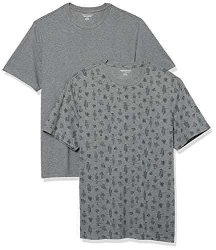 Amazon Essentials Men's Short-Sleeve Crewneck T-Shirt, Pack of 2