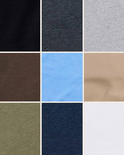 INTO THE AM Mens T Shirts Soft Cotton Blend Crew Neck Tee S - 4XL Athletic Fit Plain Casual T-Shirt for Men