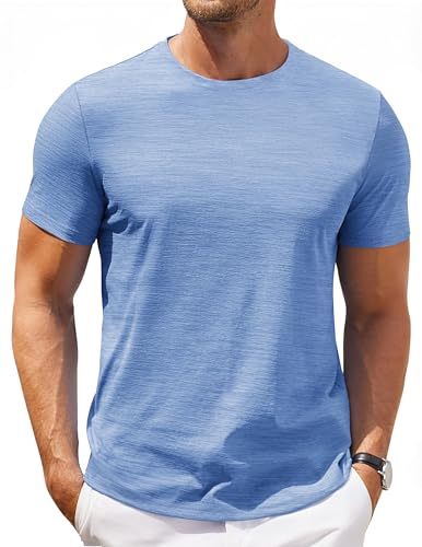 Pioneer Camp Mens Bamboo Viscose T Shirt Ultra Soft Plain Tshirts for Men Cooling Crew Neck Casual Basic Tee Shirt Undershirt