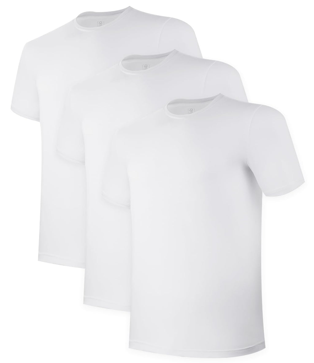 Pioneer Camp Mens Bamboo Viscose T Shirt Ultra Soft Plain Tshirts for Men Cooling Crew Neck Casual Basic Tee Shirt Undershirt