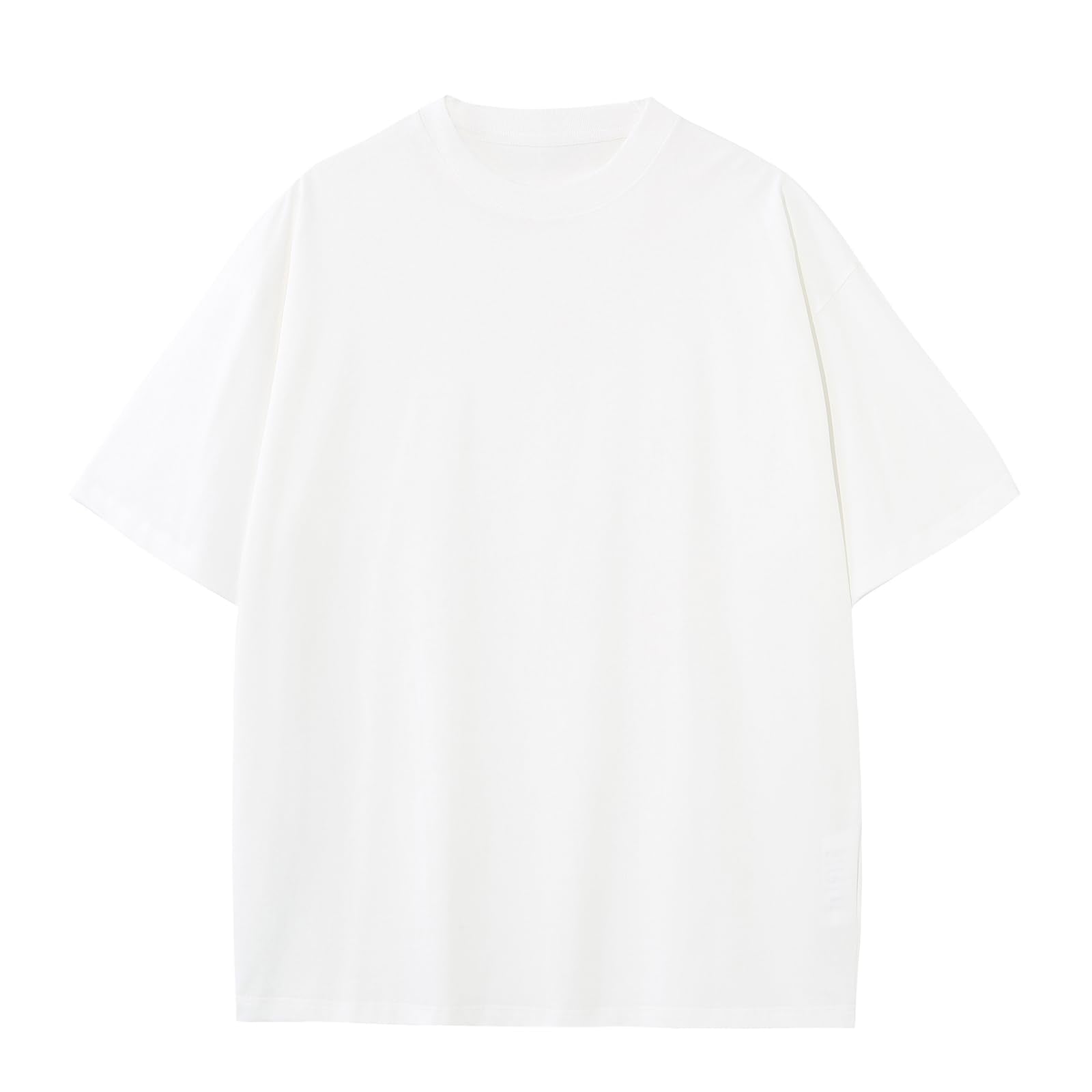 Mens Oversized T-Shirts Fashion Loose Fit Crewneck Tshirt Streetwear Heavyweight Short Sleeve Gym Workout Tops
