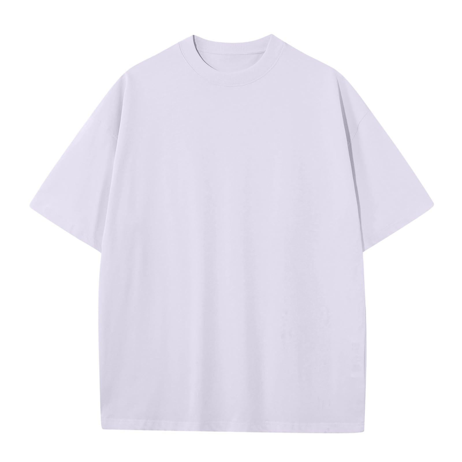Mens Oversized T-Shirts Fashion Loose Fit Crewneck Tshirt Streetwear Heavyweight Short Sleeve Gym Workout Tops