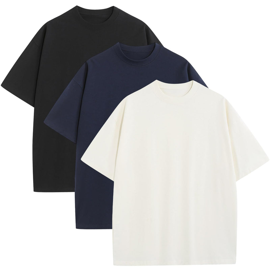 Mens Oversized T-Shirts Fashion Loose Fit Crewneck Tshirt Streetwear Heavyweight Short Sleeve Gym Workout Tops