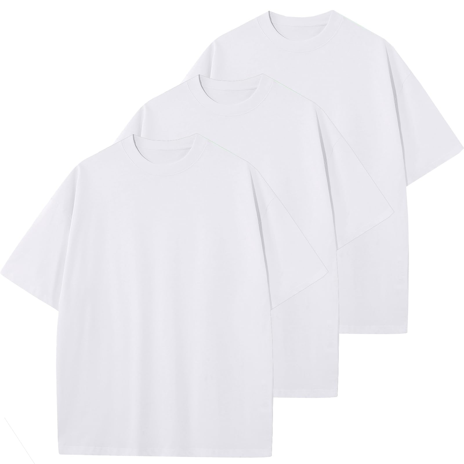 Mens Oversized T-Shirts Fashion Loose Fit Crewneck Tshirt Streetwear Heavyweight Short Sleeve Gym Workout Tops