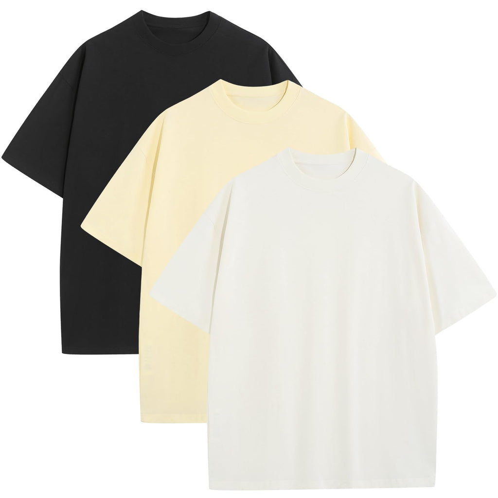 Mens Oversized T-Shirts Fashion Loose Fit Crewneck Tshirt Streetwear Heavyweight Short Sleeve Gym Workout Tops