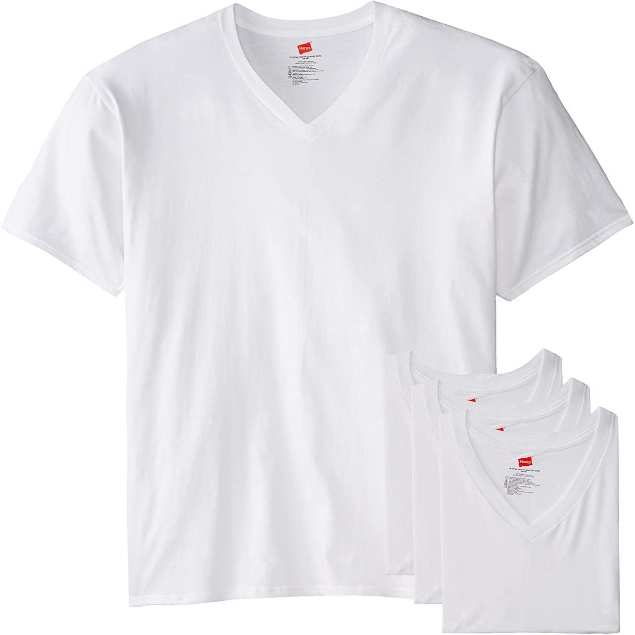 Hanes Men's T-Shirt Pack - 4-Pack - Essential-T Crewneck Cotton T-Shirts - Everyday Men's Tees - Big & Tall Available