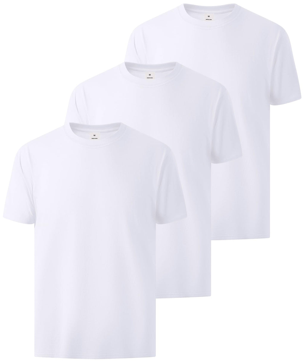 100% Cotton Men's Plain Short Sleeve Crew Neck T-Shirt, Regular Fit Casual T Shirt Tops, Basic Tees, Tshirt