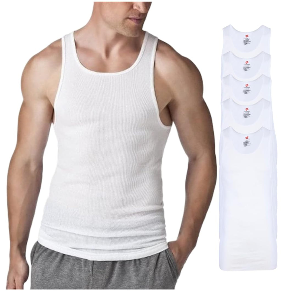 Hanes Men's T-Shirt Pack - 4-Pack - Essential-T Crewneck Cotton T-Shirts - Everyday Men's Tees - Big & Tall Available