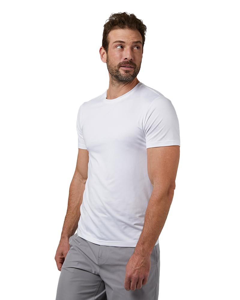 32 Degrees Men's Cool Classic Crewneck T-Shirt, Anti-Odor, Quick Drying, 4-Way Stretch