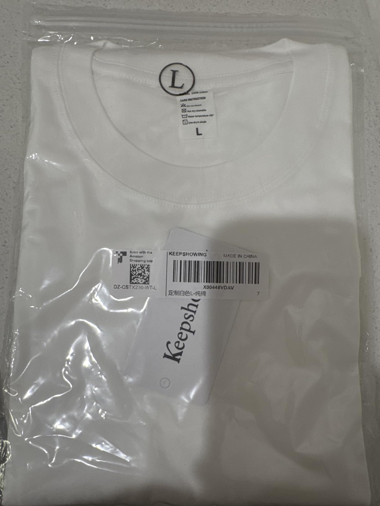 KEEPSHOWING Men's Cotton T-Shirts Oversized Unisex Short Sleeve Crew Neck Loose Basic Tops Solid Athletic Tee