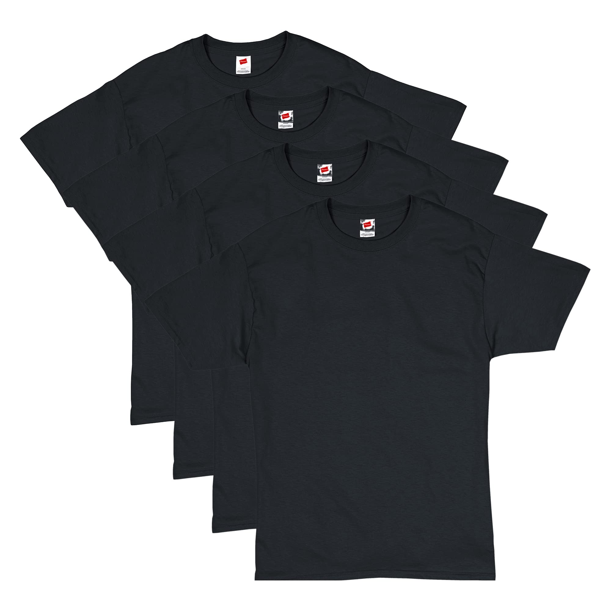 Hanes Men's T-Shirt Pack - 4-Pack - Essential-T Crewneck Cotton T-Shirts - Everyday Men's Tees - Big & Tall Available