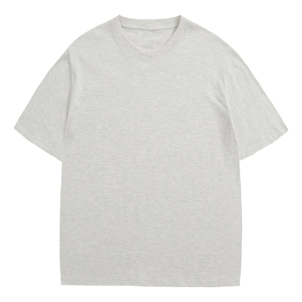 KEEPSHOWING Men's Cotton T-Shirts Oversized Unisex Short Sleeve Crew Neck Loose Basic Tops Solid Athletic Tee