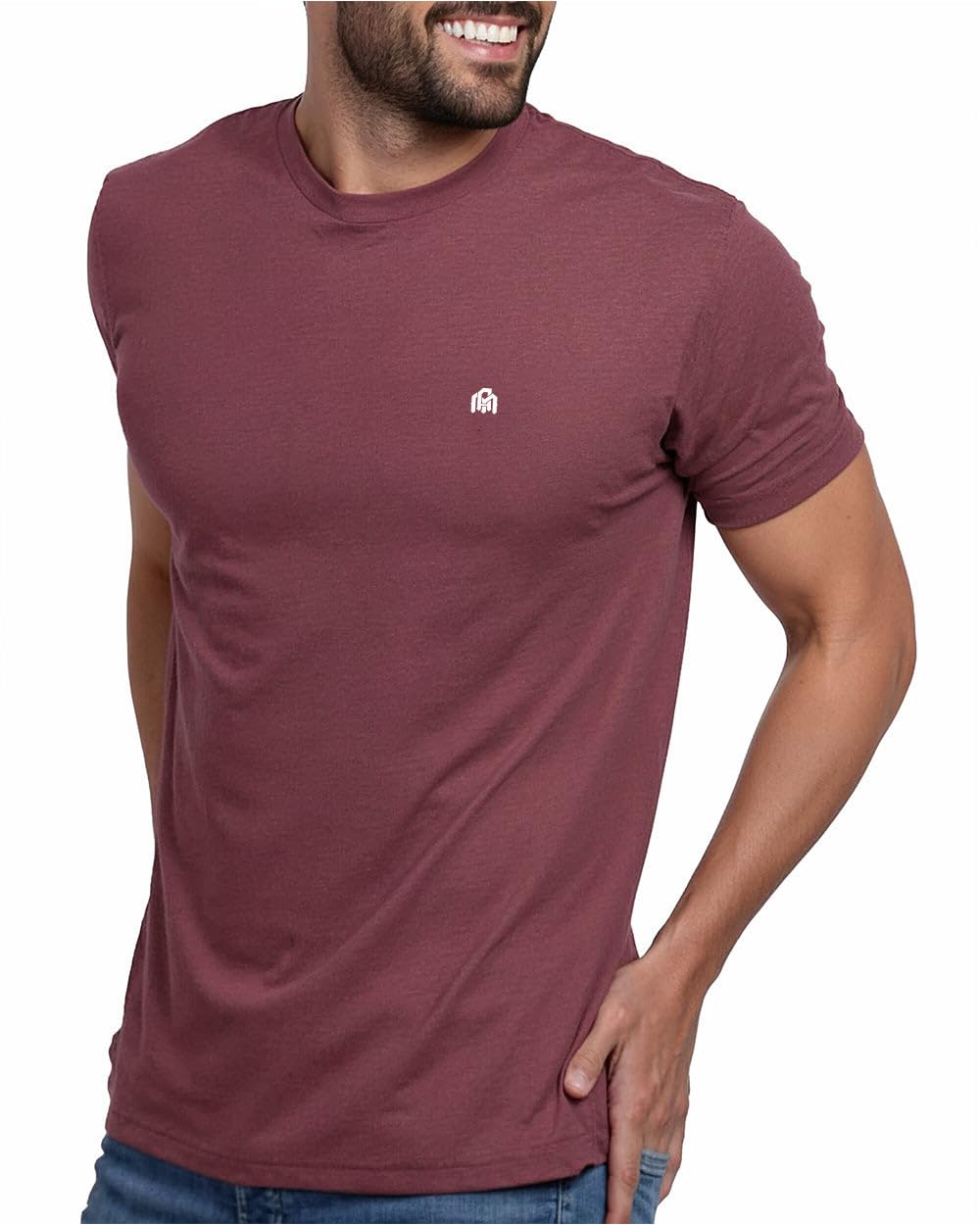 INTO THE AM Mens T Shirts Soft Cotton Blend Crew Neck Tee S - 4XL Athletic Fit Plain Casual T-Shirt for Men