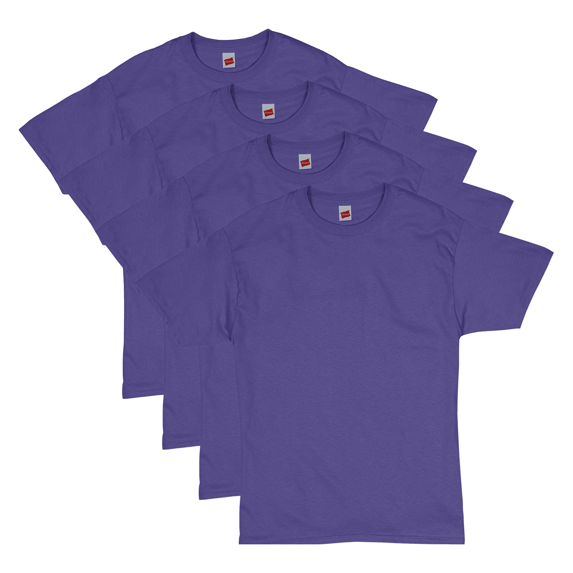 Hanes Men's T-Shirt Pack - 4-Pack - Essential-T Crewneck Cotton T-Shirts - Everyday Men's Tees - Big & Tall Available